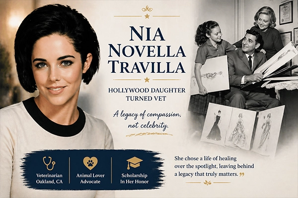Nia Novella Travilla Hollywood daughter and veterinarian