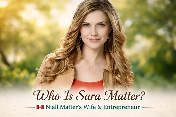 Sara Matter smiling Canadian entrepreneur and wife of Hallmark actor Niall Matter
