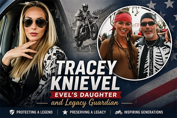 Tracey Knievel, daughter of legendary stuntman Evel Knievel, at a Knievel family legacy event