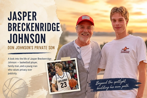 Jasper Breckenridge Johnson son of actor Don Johnson at a basketball court