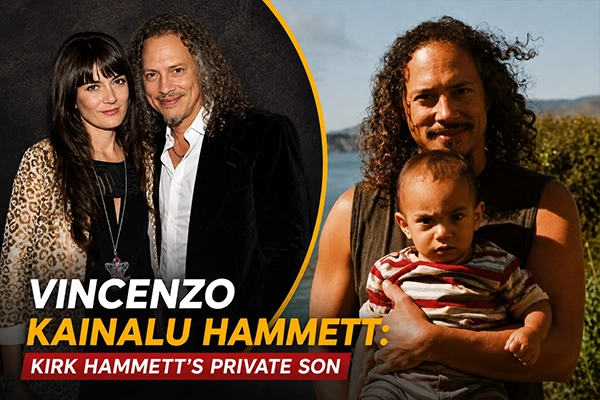 Vincenzo Kainalu Hammett, son of Metallica guitarist Kirk Hammett, photographed at a family event in California